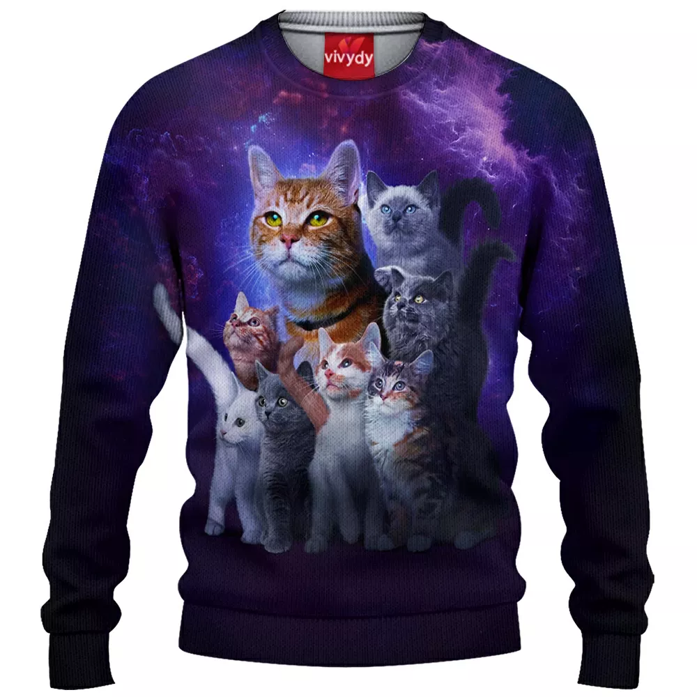 Cats Comic Knitted Sweater