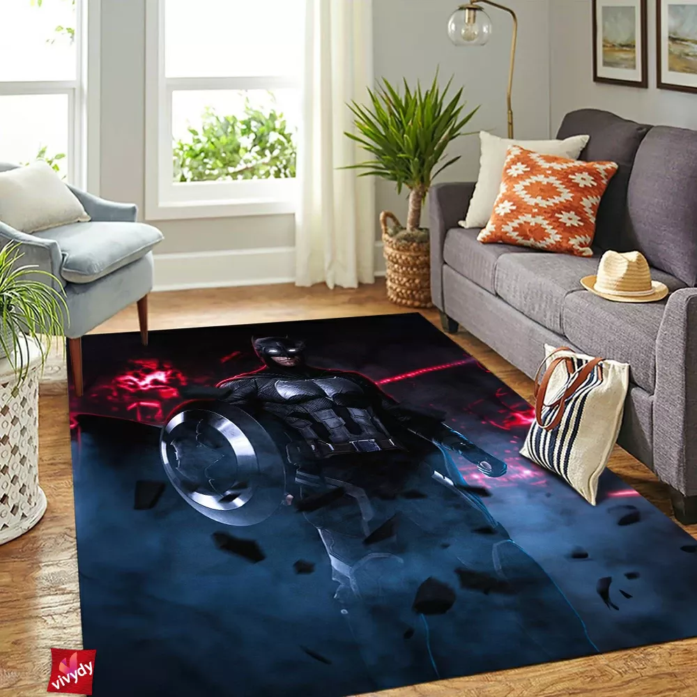 Captain America x Batman Rectangle Rug