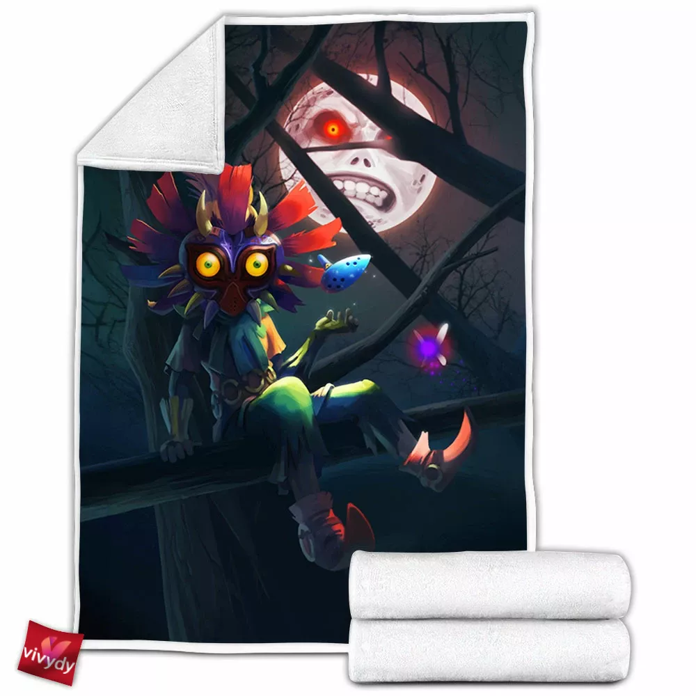 Skull Kid Fleece Blanket