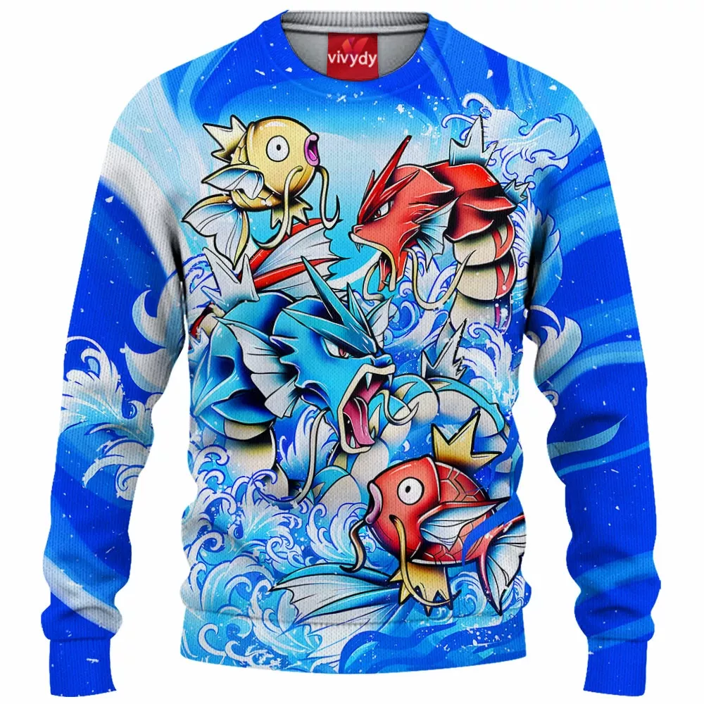 Gyrados And Magikarp Knitted Sweater