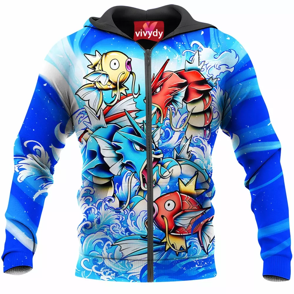 Gyrados And Magikarp Zip Hoodie