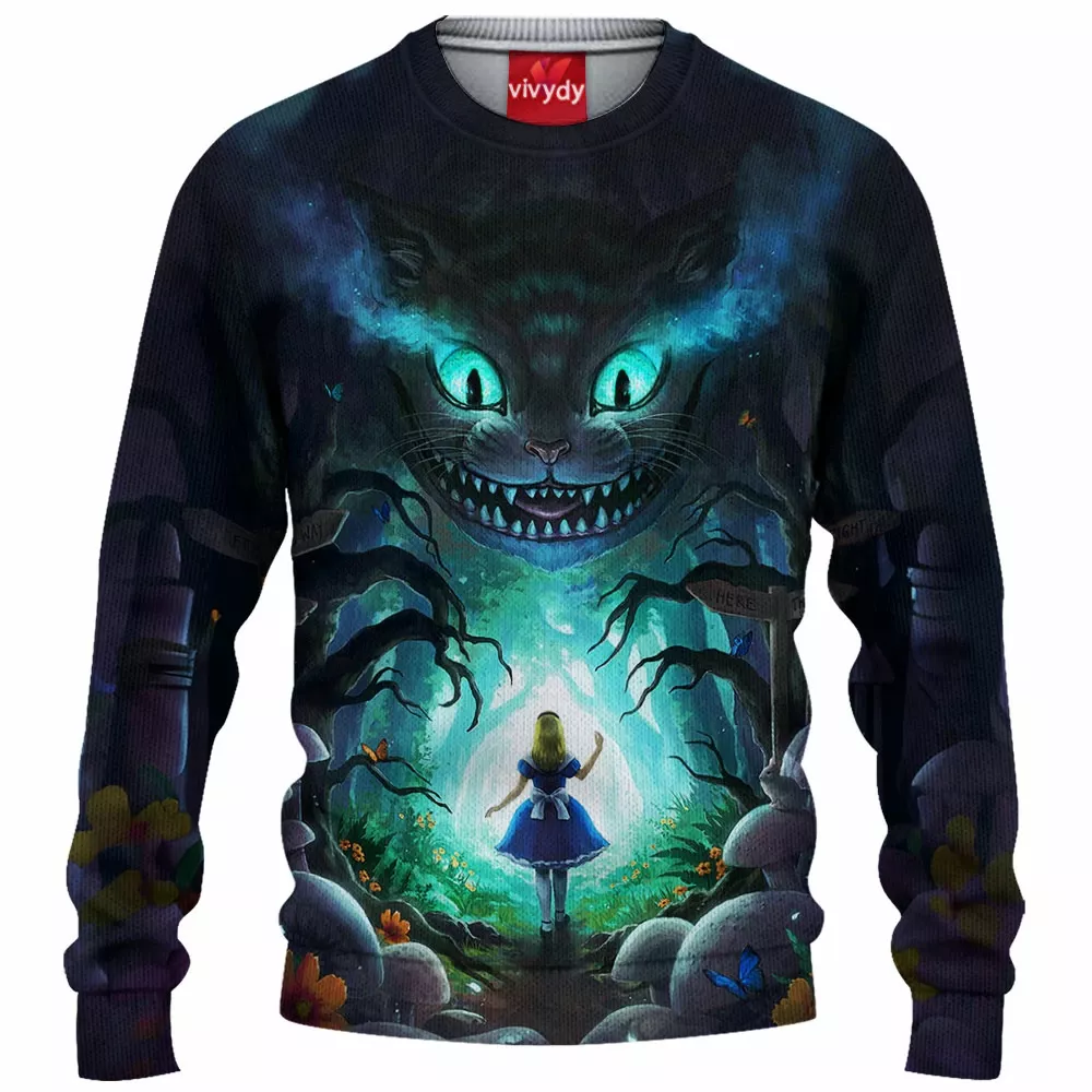 Alice In Wonderland Knitted Sweater