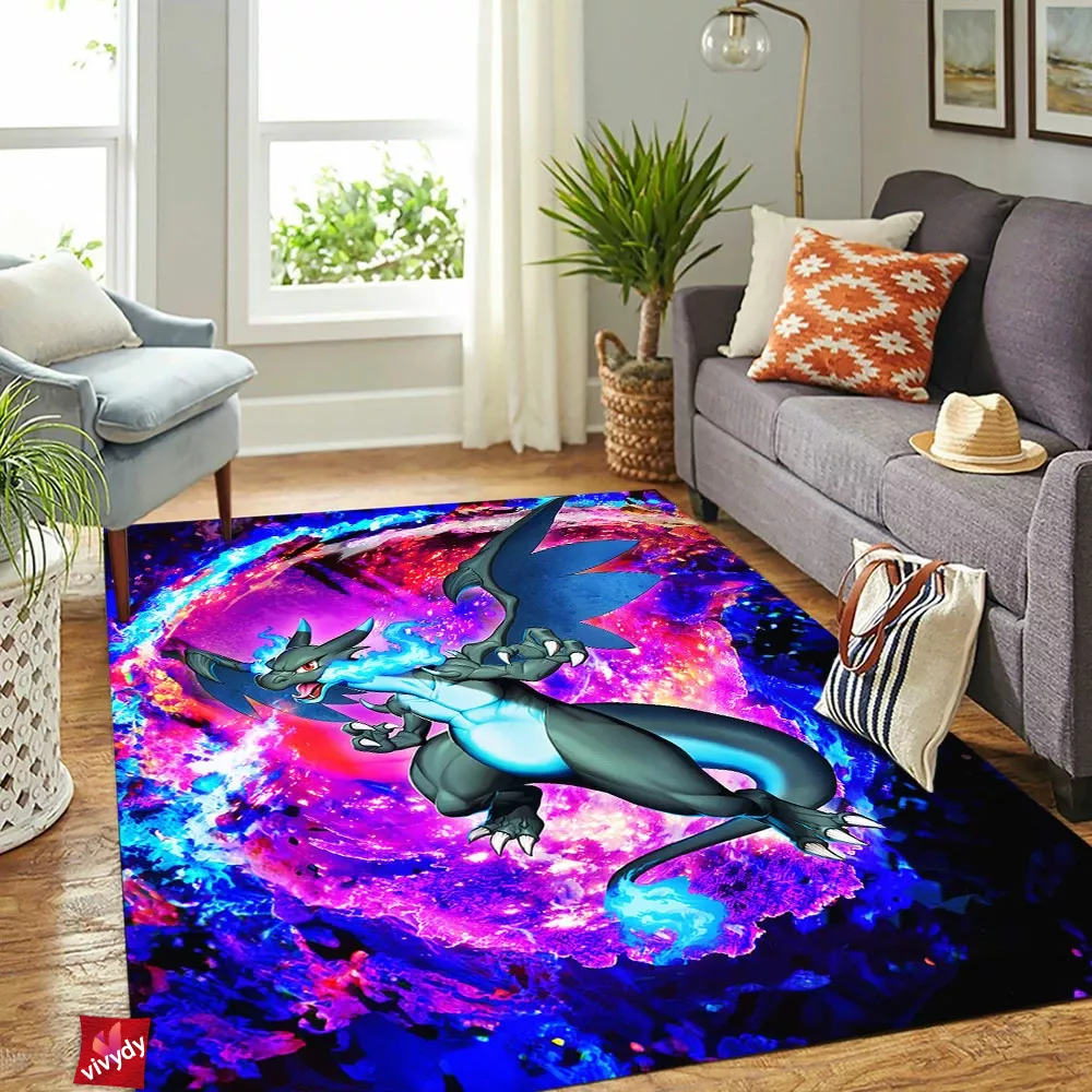 Mega Charizard X Rectangle Rug