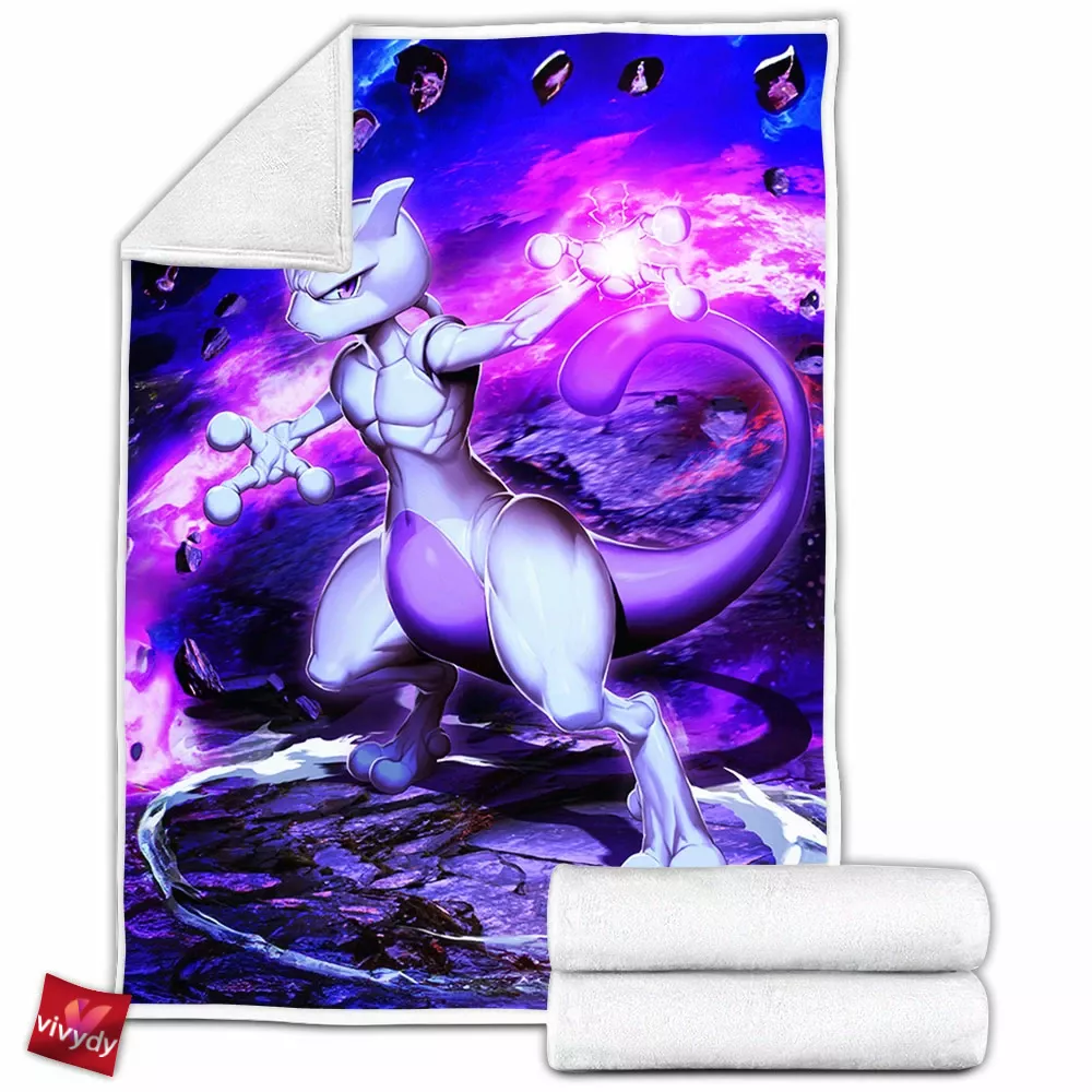 Mewtwo Fleece Blanket