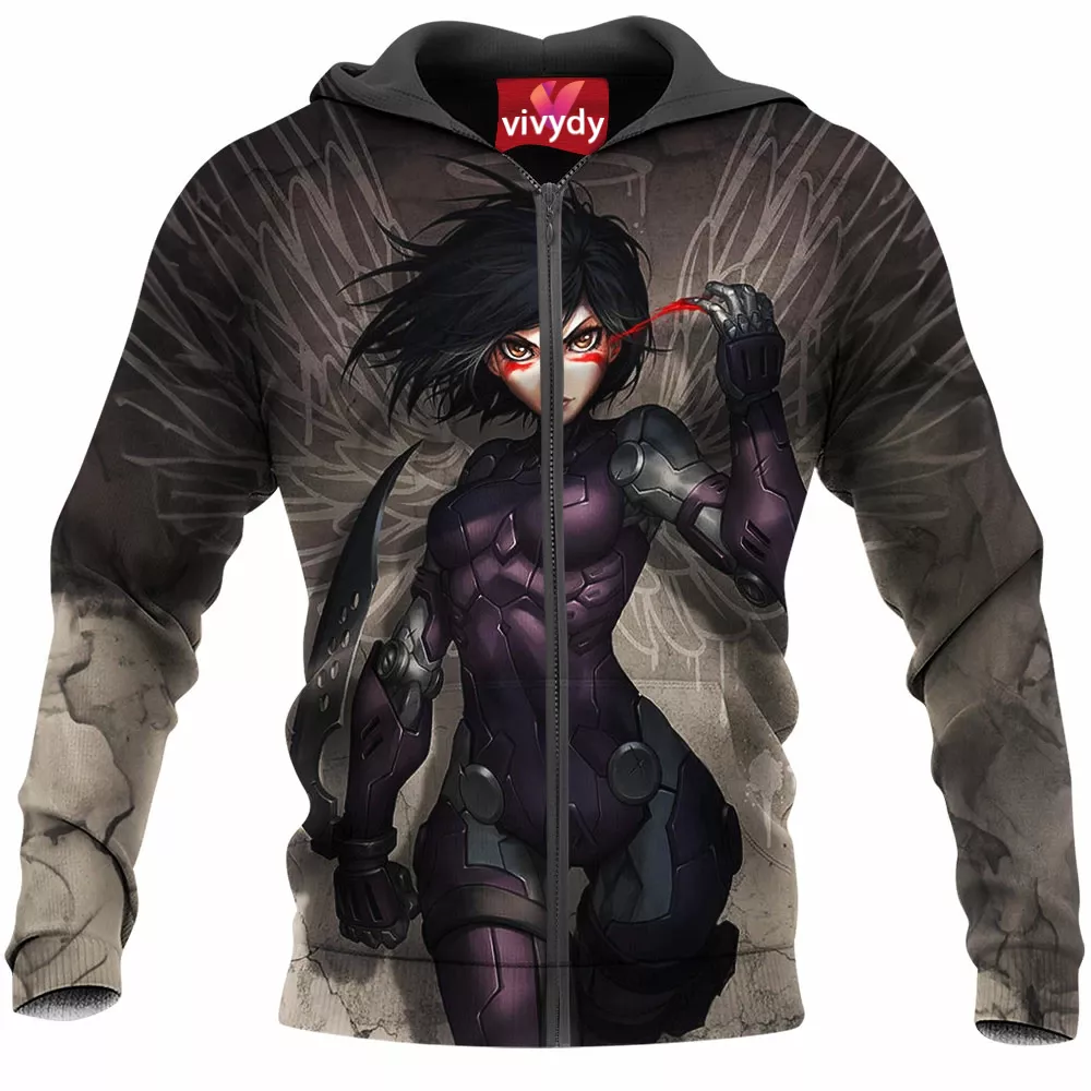 Alita Battle Angel Zip Hoodie