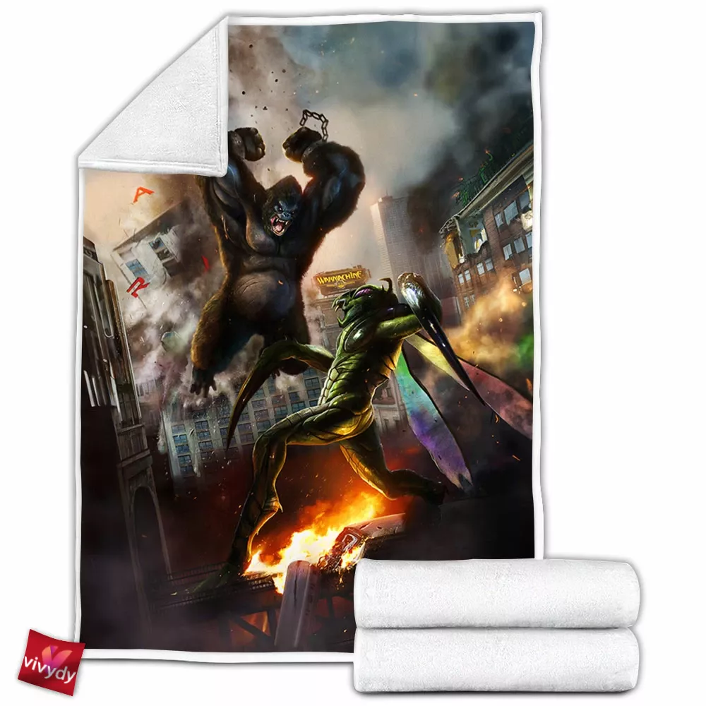 Mantis Vs Kong Fleece Blanket