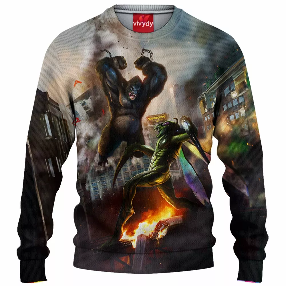 Mantis Vs Kong Knitted Sweater