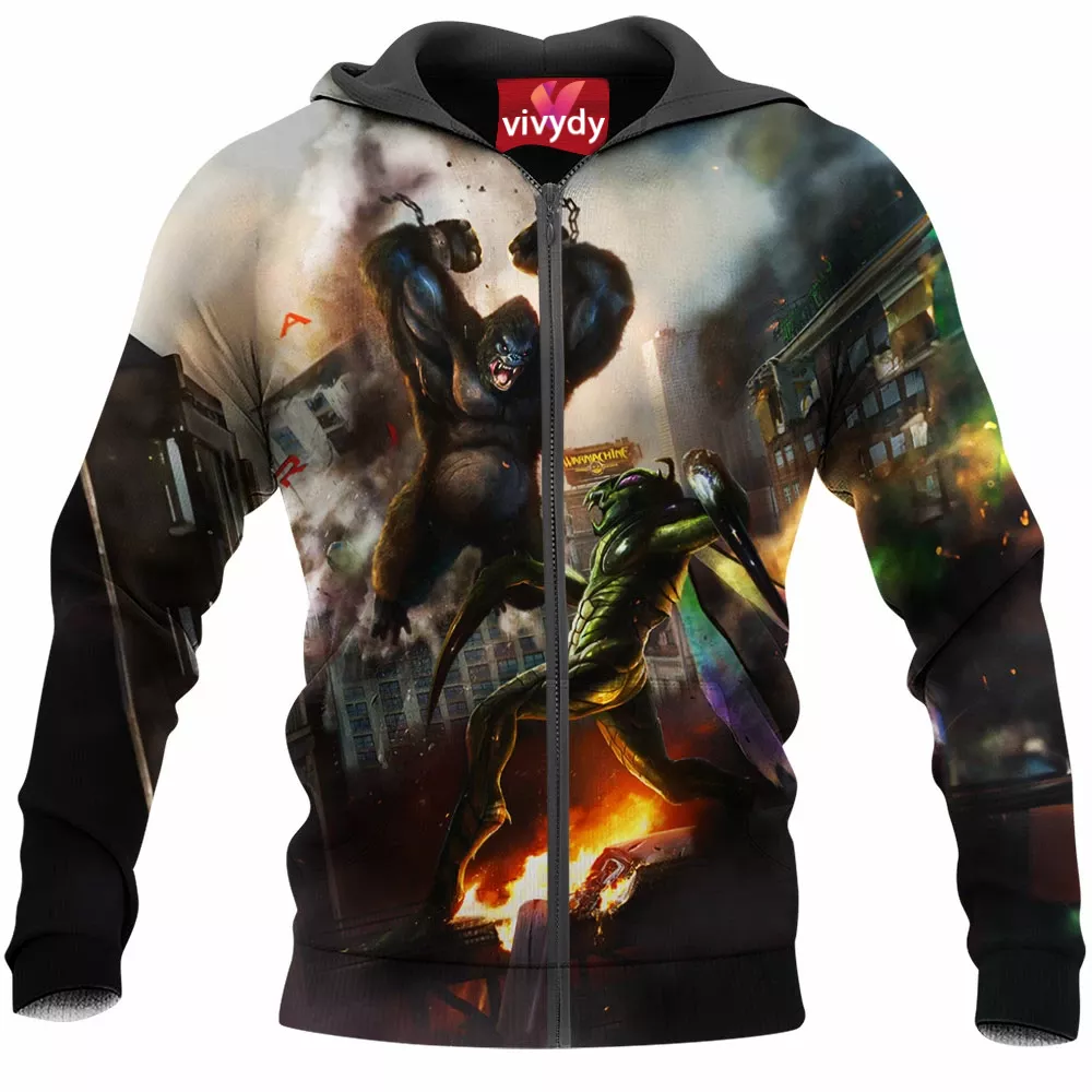 Mantis Vs Kong Zip Hoodie