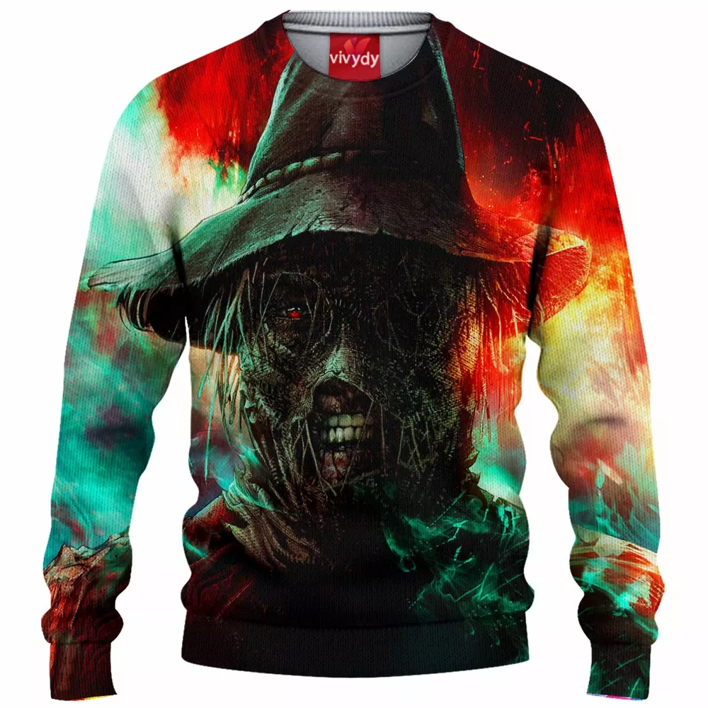 Comic Scarecrow Knitted Sweater