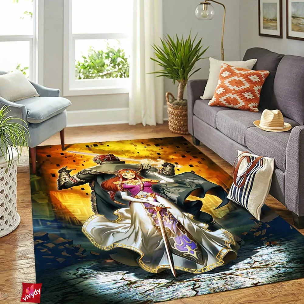 Ganondorf And Zelda Rectangle Rug