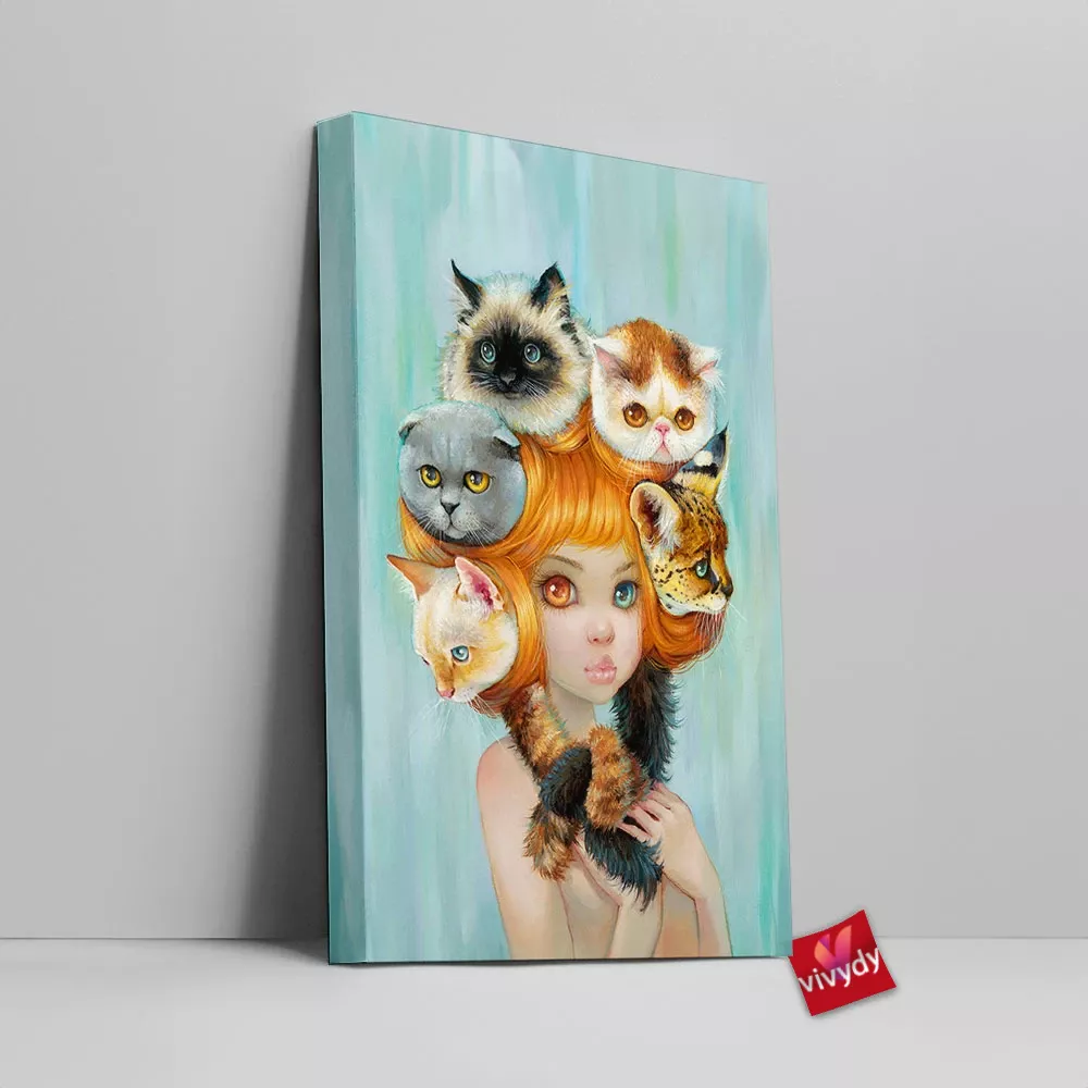 Love Cats Canvas Wall Art