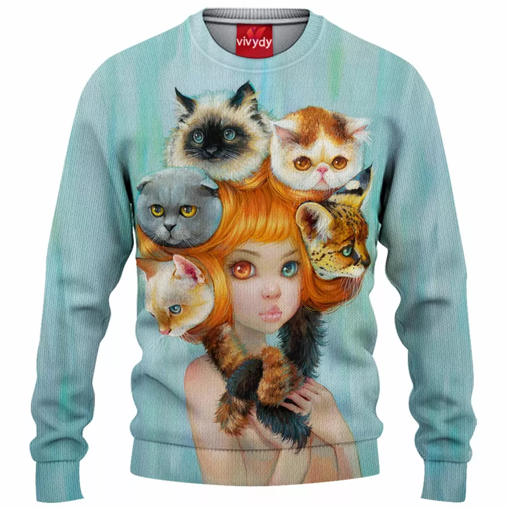 Love Cats Knitted Sweater