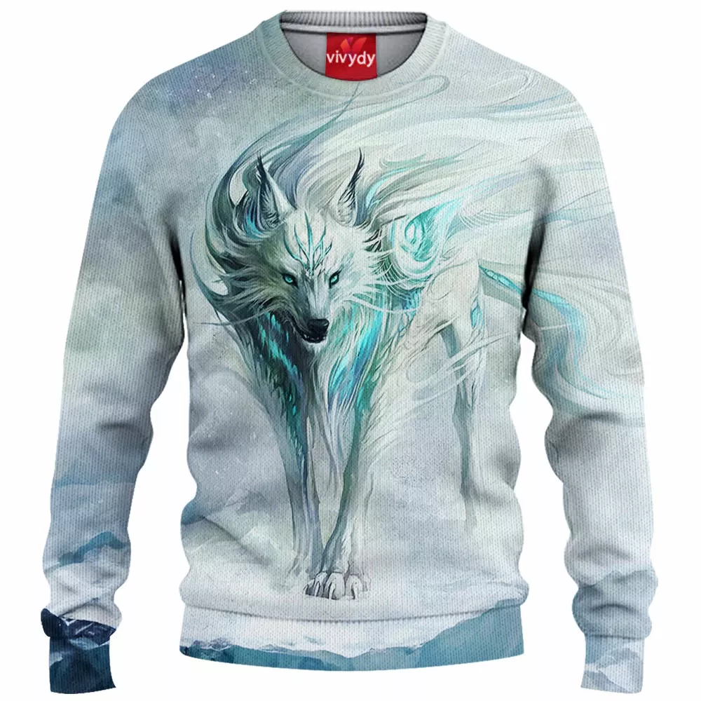 Winter Wolf Knitted Sweater