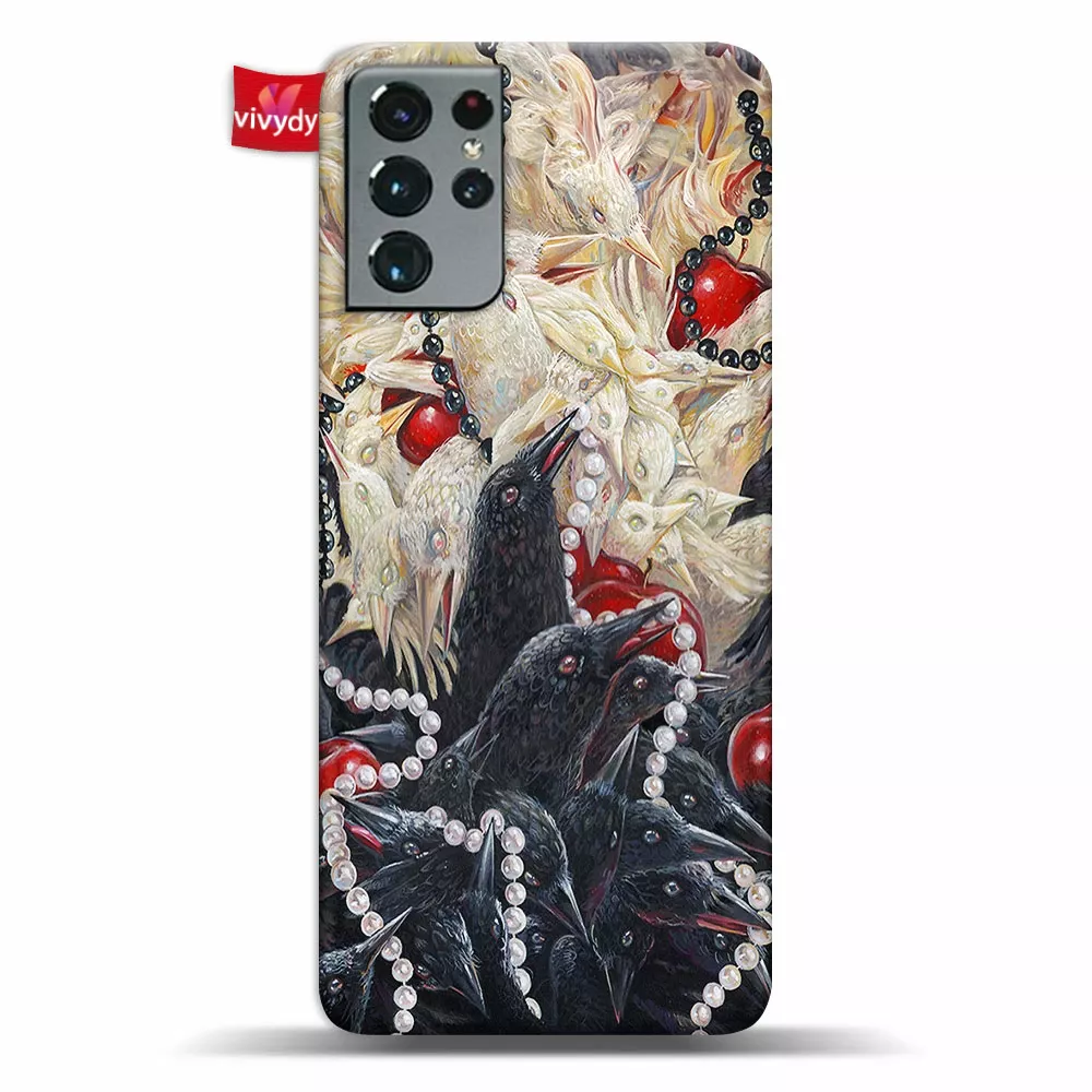 Black And White Raven Comic Phone Case Samsung