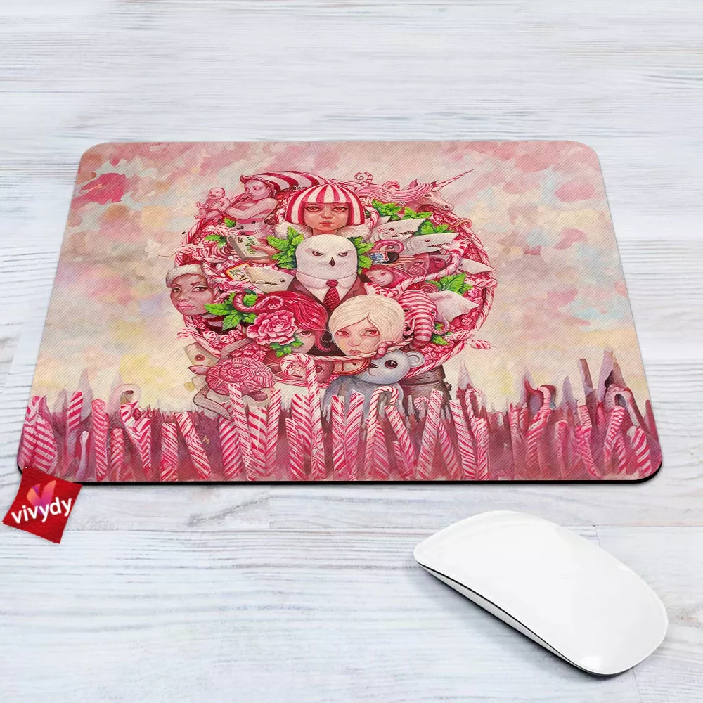 White Owl Mouse Pad