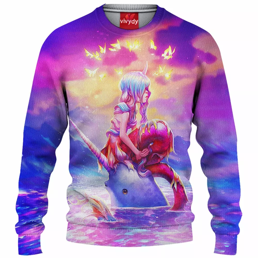 Mermaid Dolphin Knitted Sweater