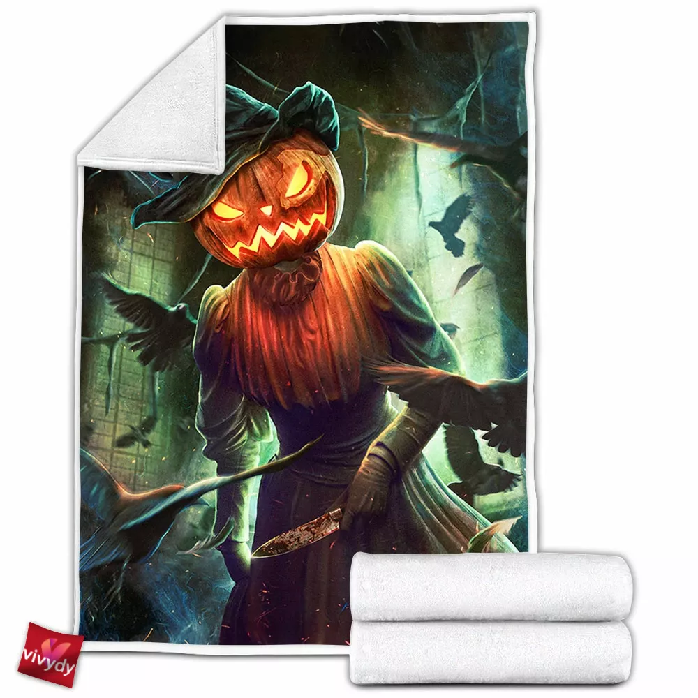 Madame Halloween Fleece Blanket