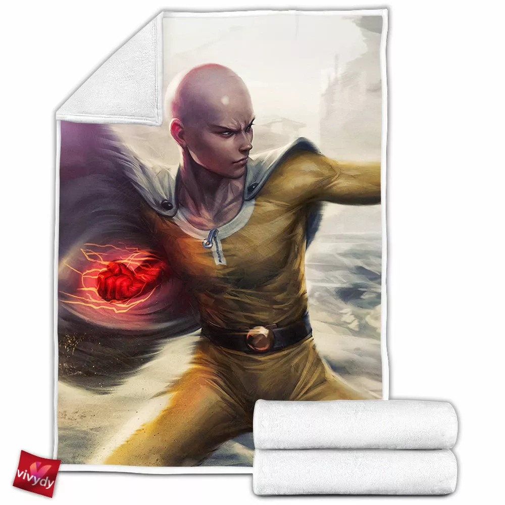 Saitama Fleece Blanket