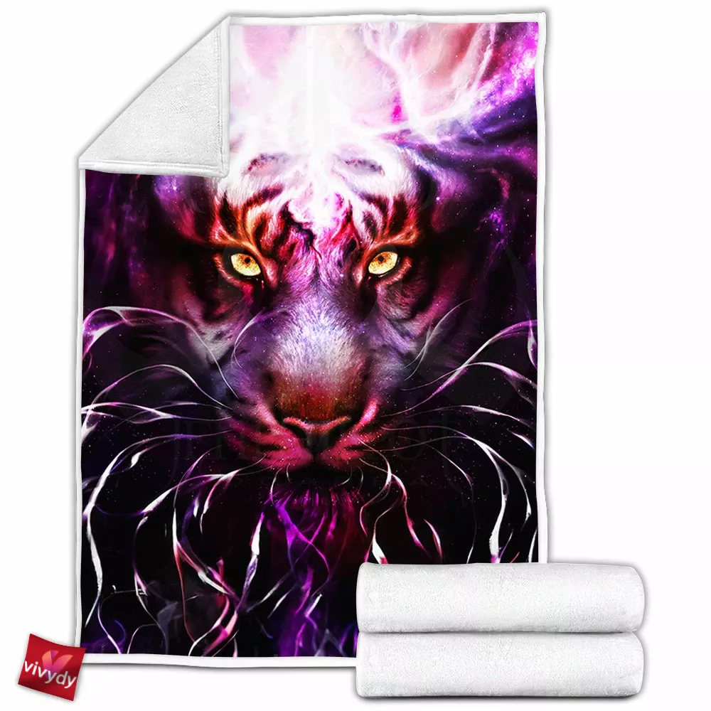 Burning Bright Tiger Fleece Blanket