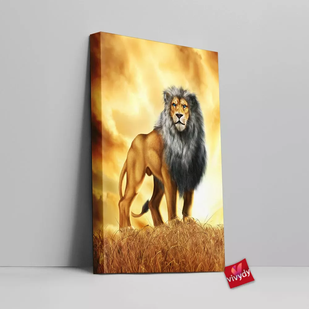 King Lion Canvas Wall Art