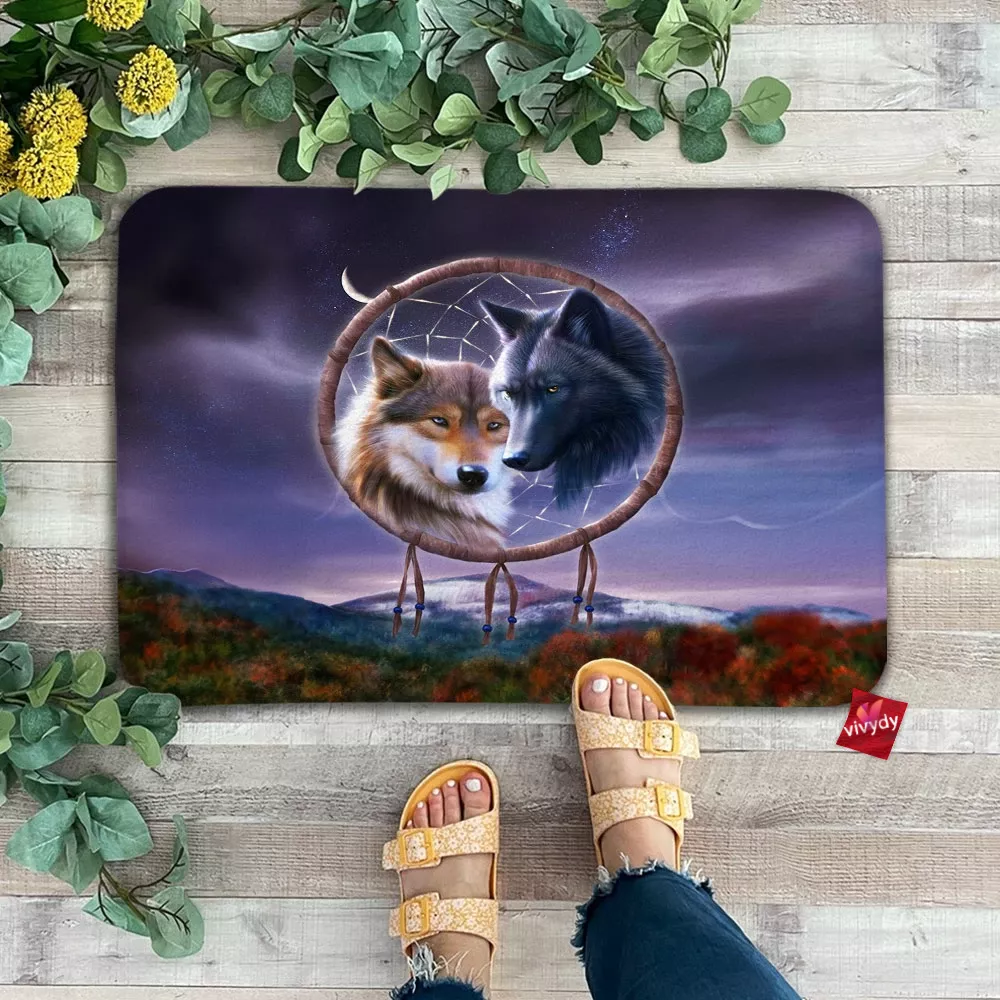 Dreamcatcher Wolf Doormat