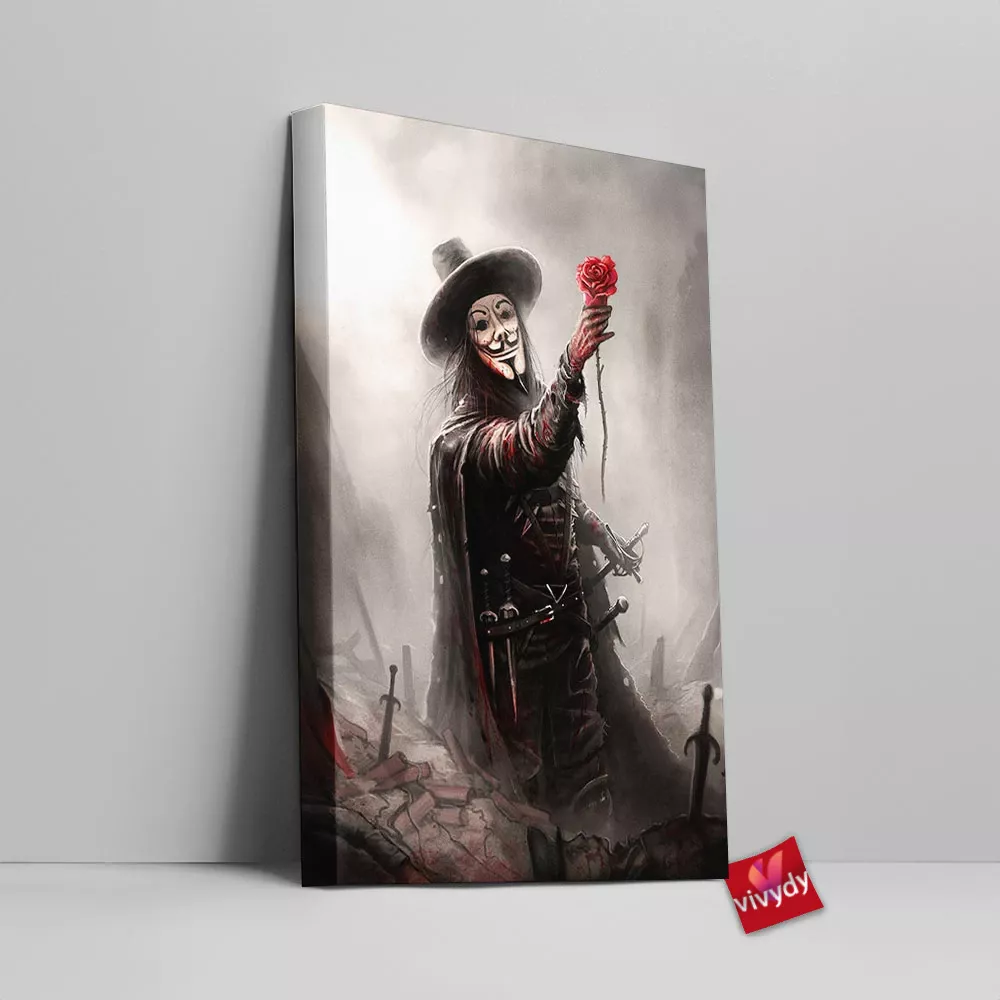 V For Vendetta Canvas Wall Art