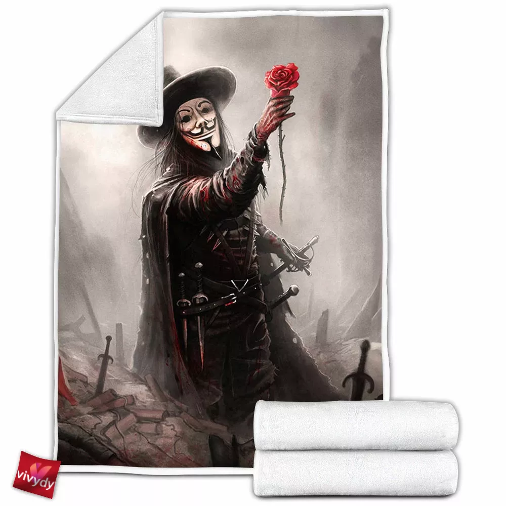 V For Vendetta Fleece Blanket