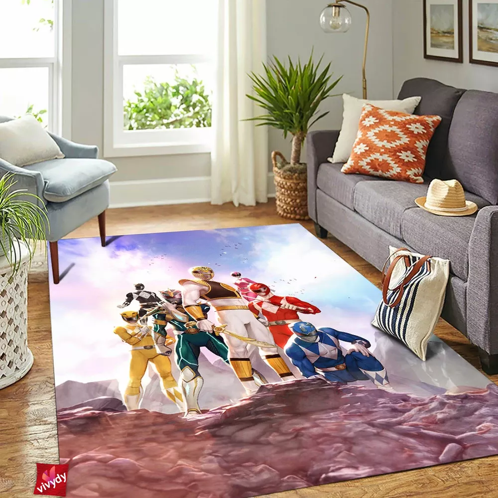 Power Rangers Mighty Morphin Rectangle Rug