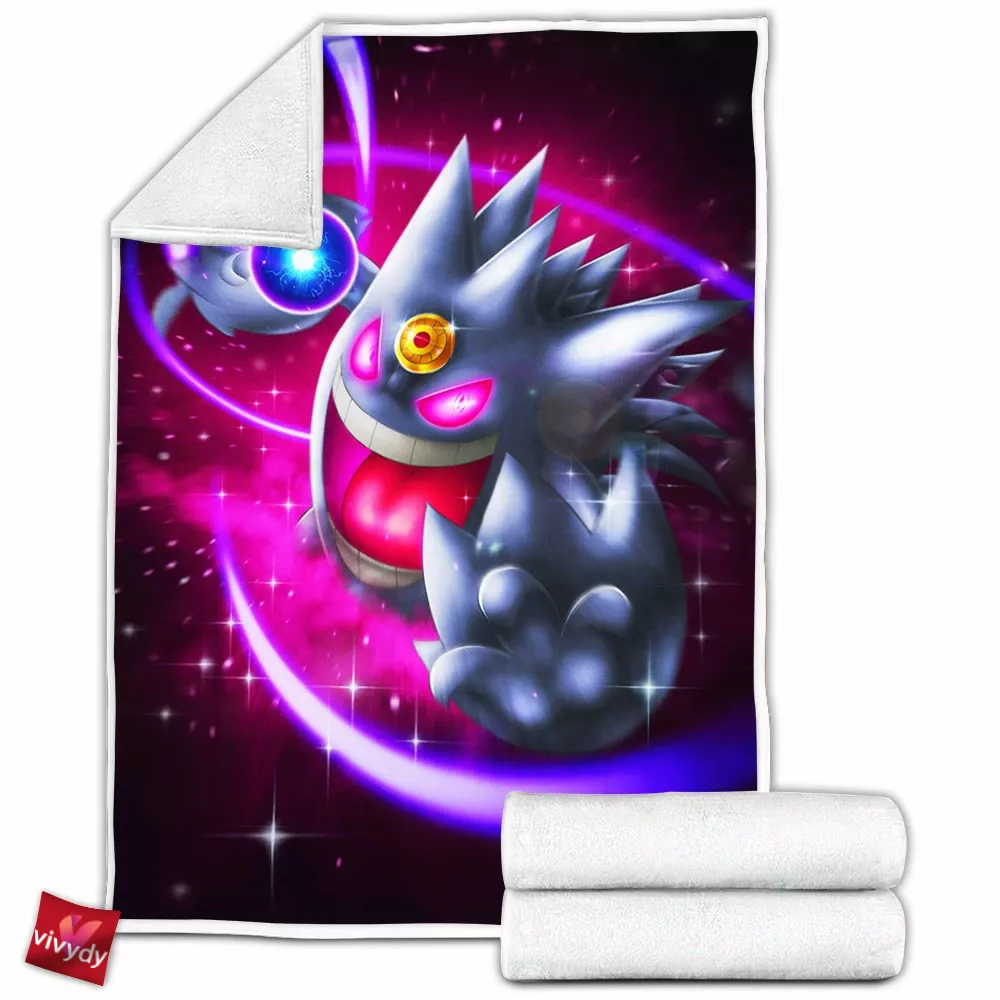 Mega Gengar Fleece Blanket