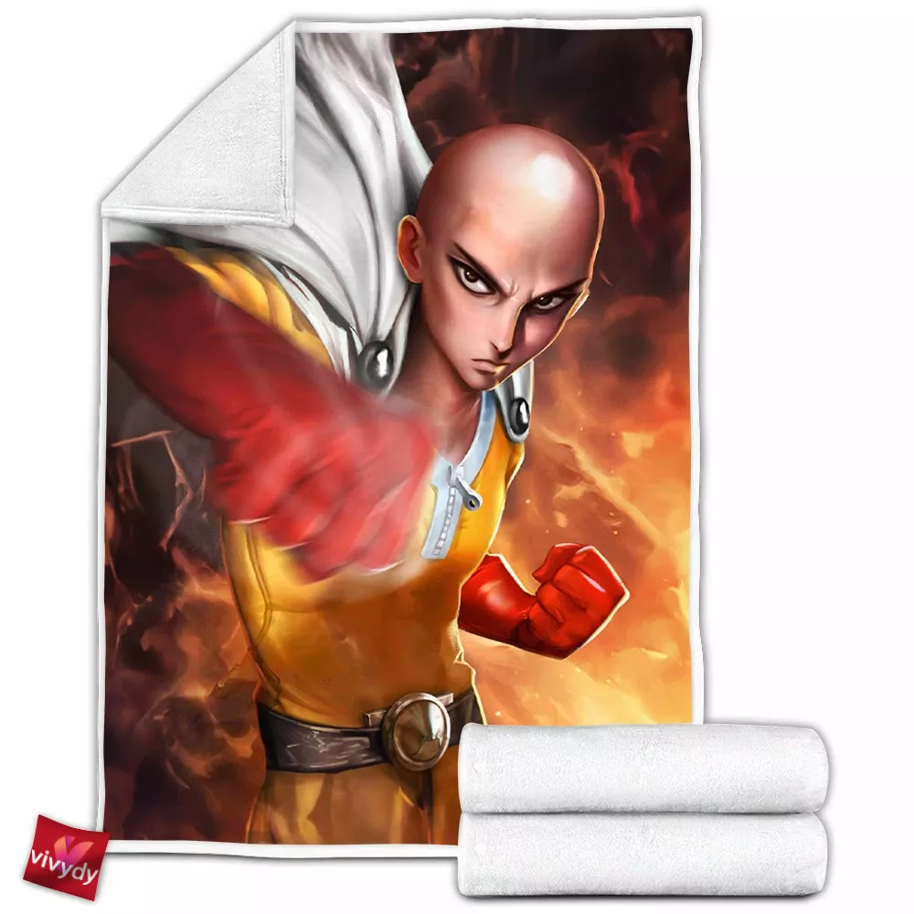 Saitama Fleece Blanket