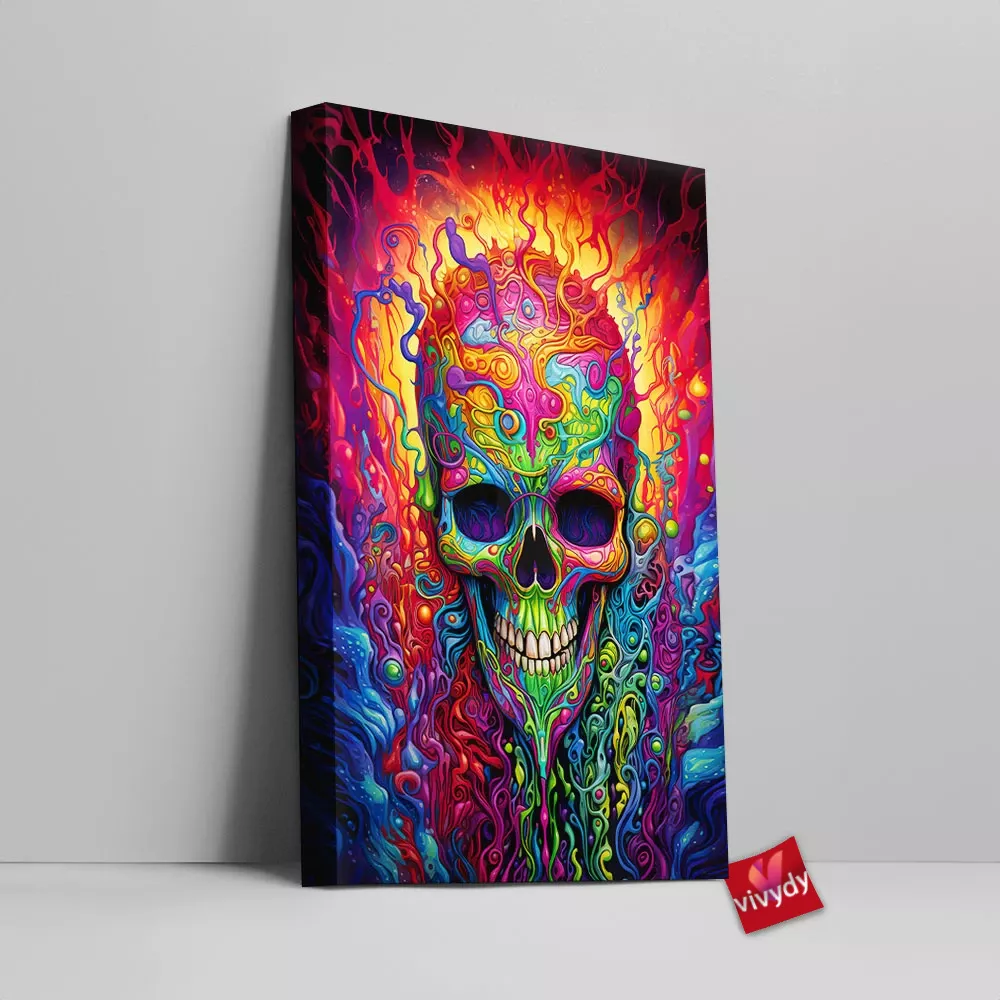 Colorful Skull Canvas Wall Art