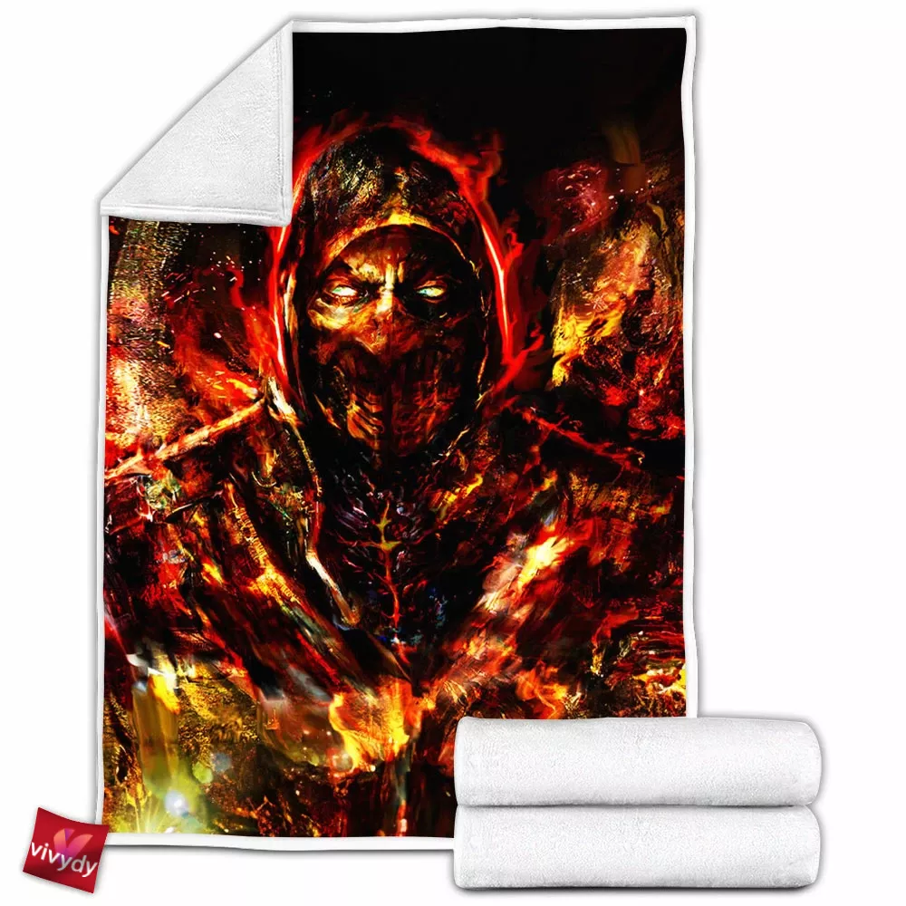 Scorpion Mortal Kombat Fleece Blanket