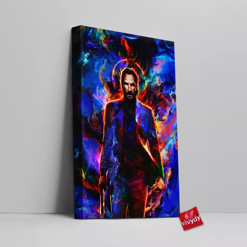 John Wick Keanu Reeves Canvas Wall Art