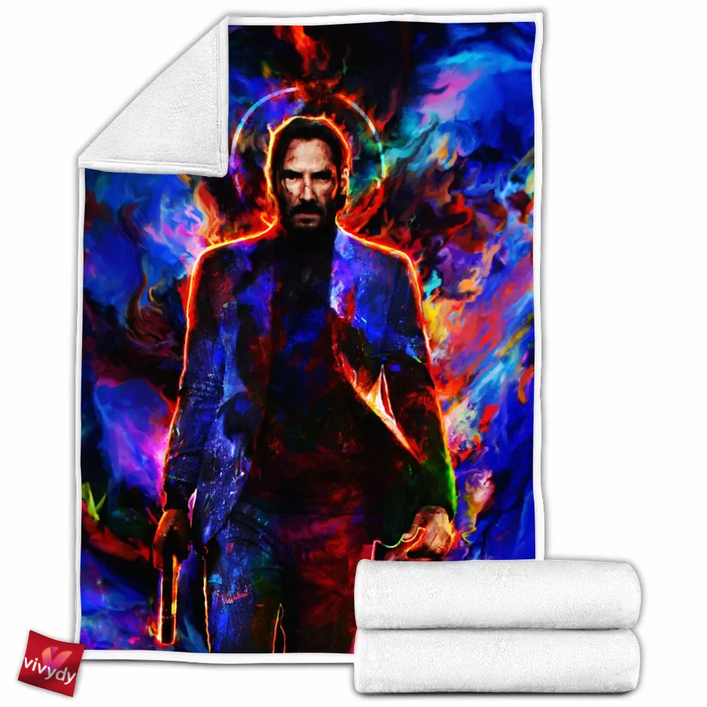 John Wick Keanu Reeves Fleece Blanket