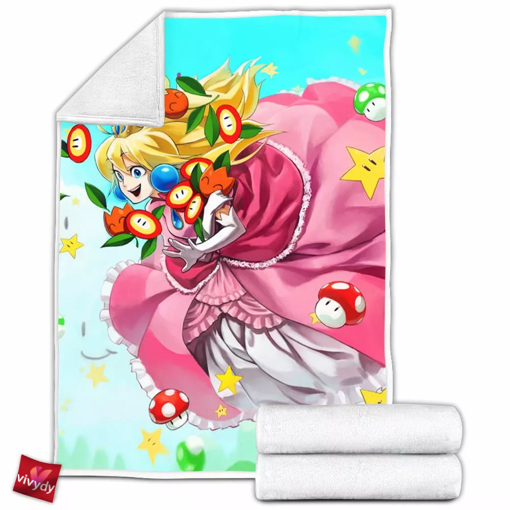 Princess Peach Fleece Blanket