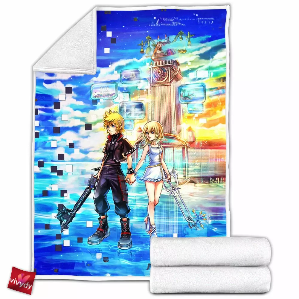 Roxas And Namine Fleece Blanket