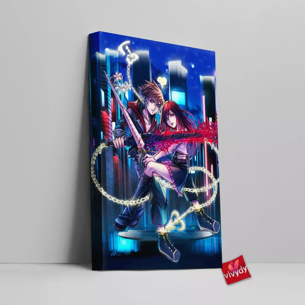 Sora And Kairi Canvas Wall Art