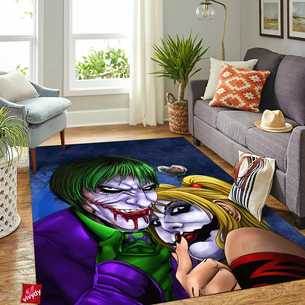 Joker And Harley Rectangle Rug