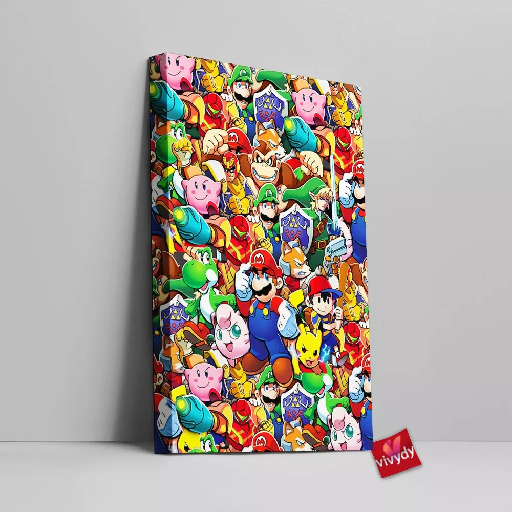 Smash Bros Canvas Wall Art