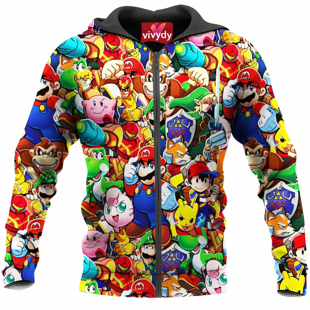 Smash Bros Zip Hoodie