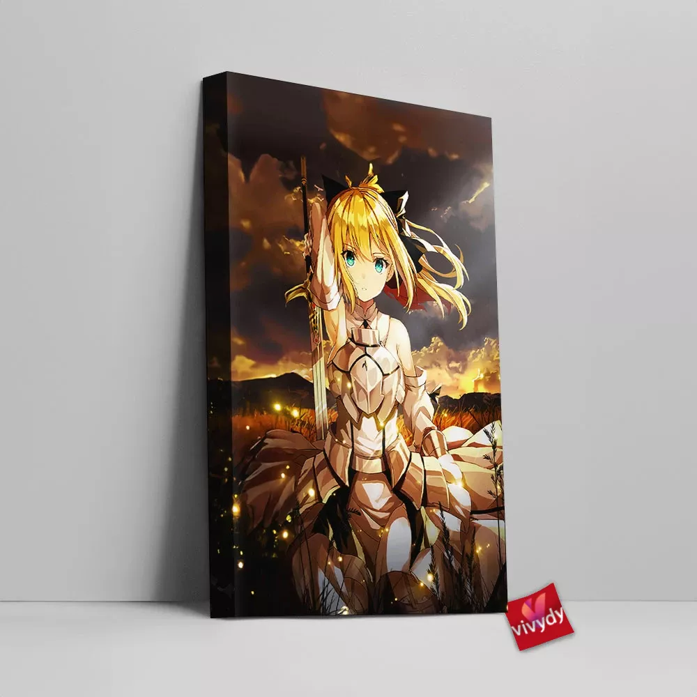 Saber Fate Canvas Wall Art