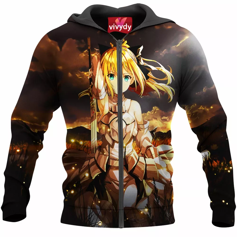 Saber Fate Zip Hoodie