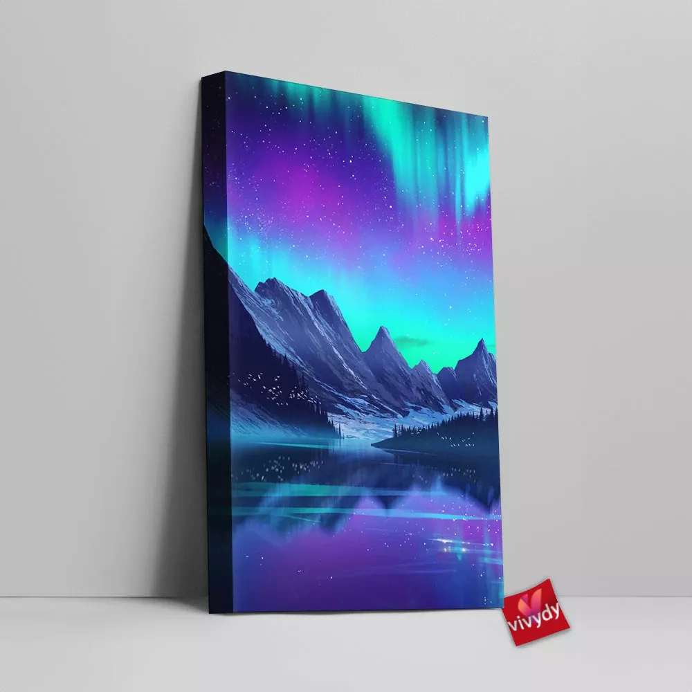 Lake Aurora Canvas Wall Art