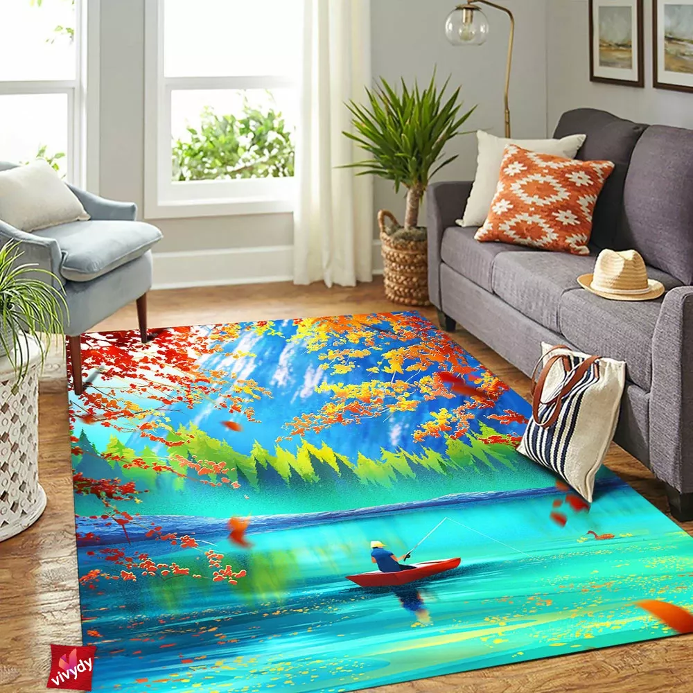 Autumn Boat Rectangle Rug