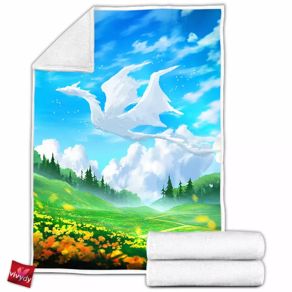 Cloud Dragon Fleece Blanket