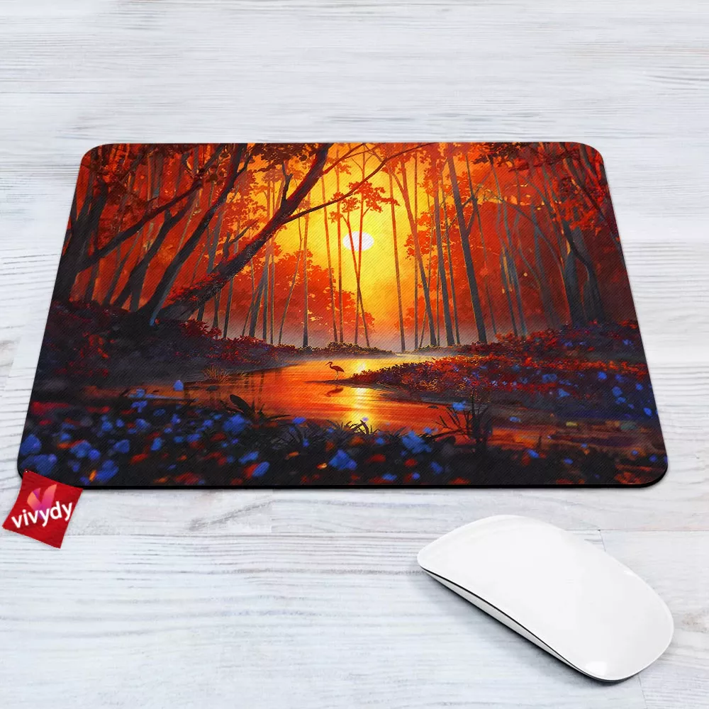 Autumn River Mouse Pad