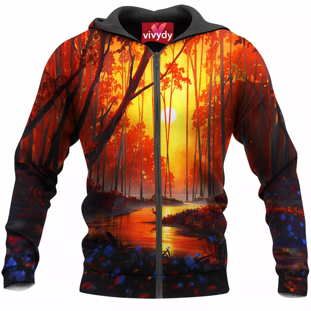 Autumn River Zip Hoodie