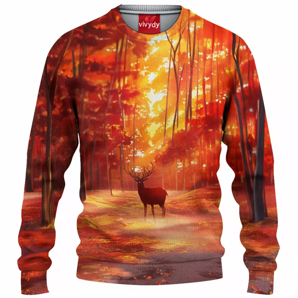 Autumn Stag Knitted Sweater