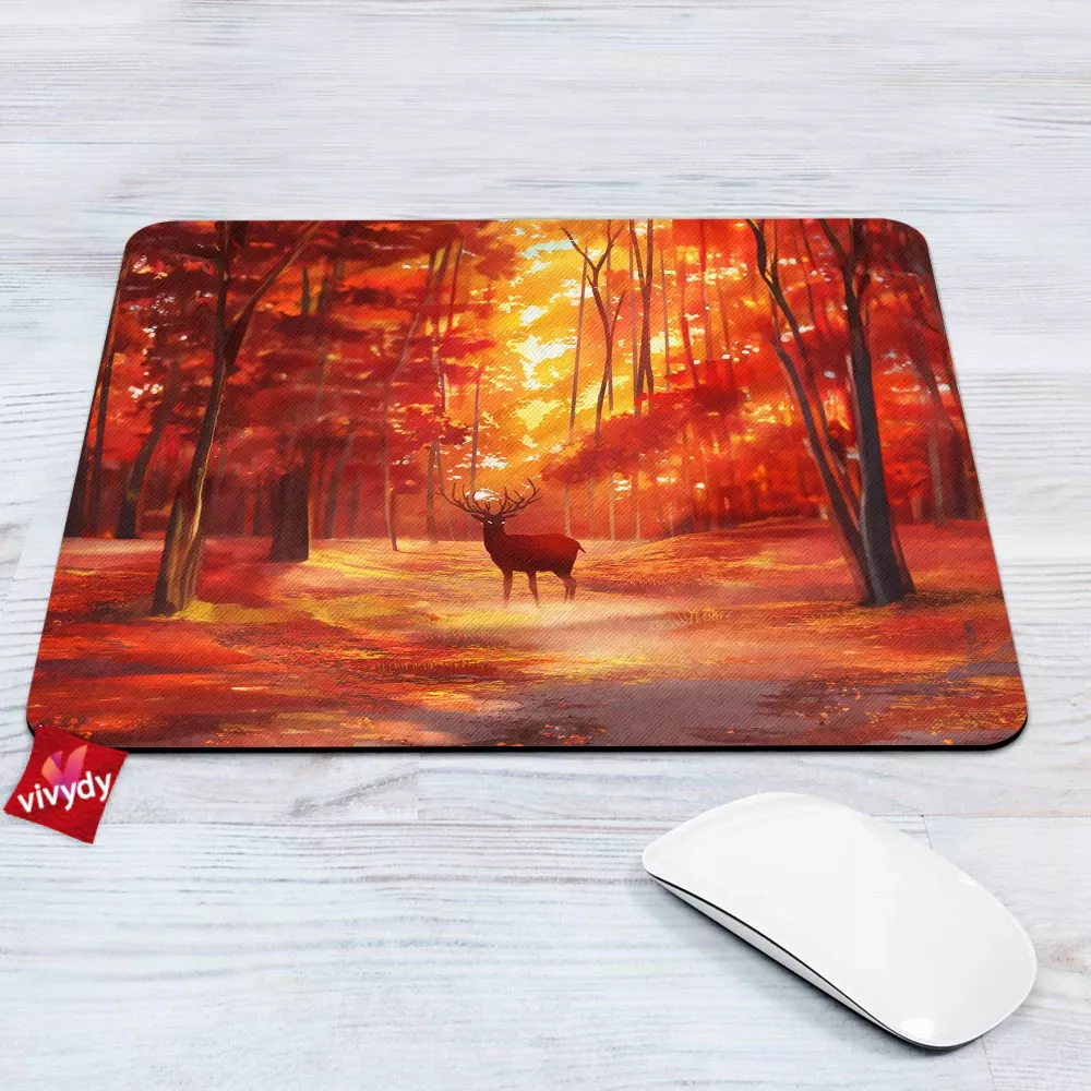 Autumn Stag Mouse Pad