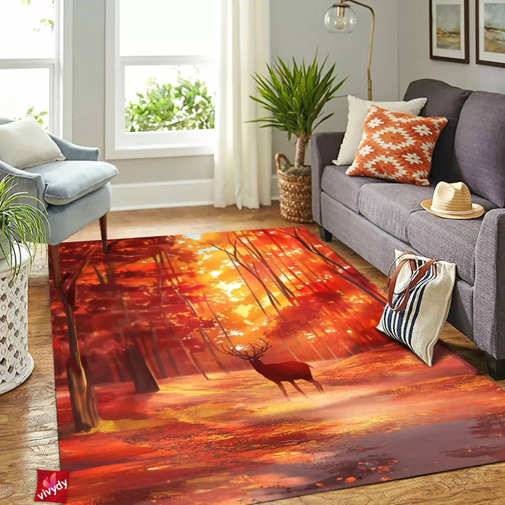 Autumn Stag Rectangle Rug